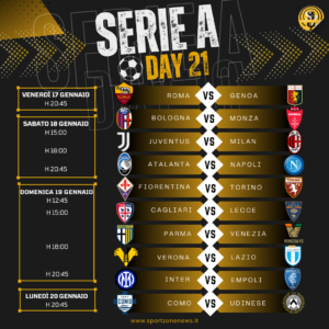 SERIE A - CALENDARIO E CLASSIFICHE